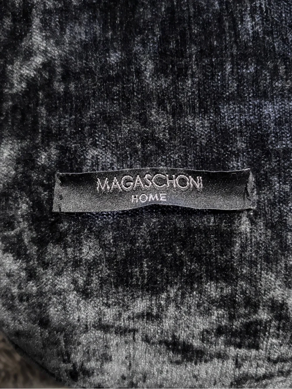 Magaschoni Home Black Rhinestone Crystal Skull Decorative Pillow Goth Glam
